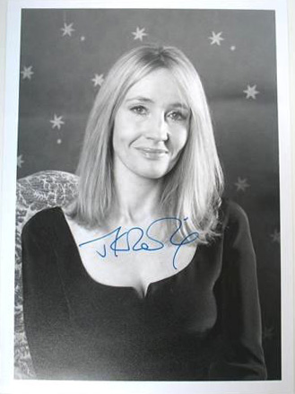 J.K. Rowling signed photograph and hand written letter